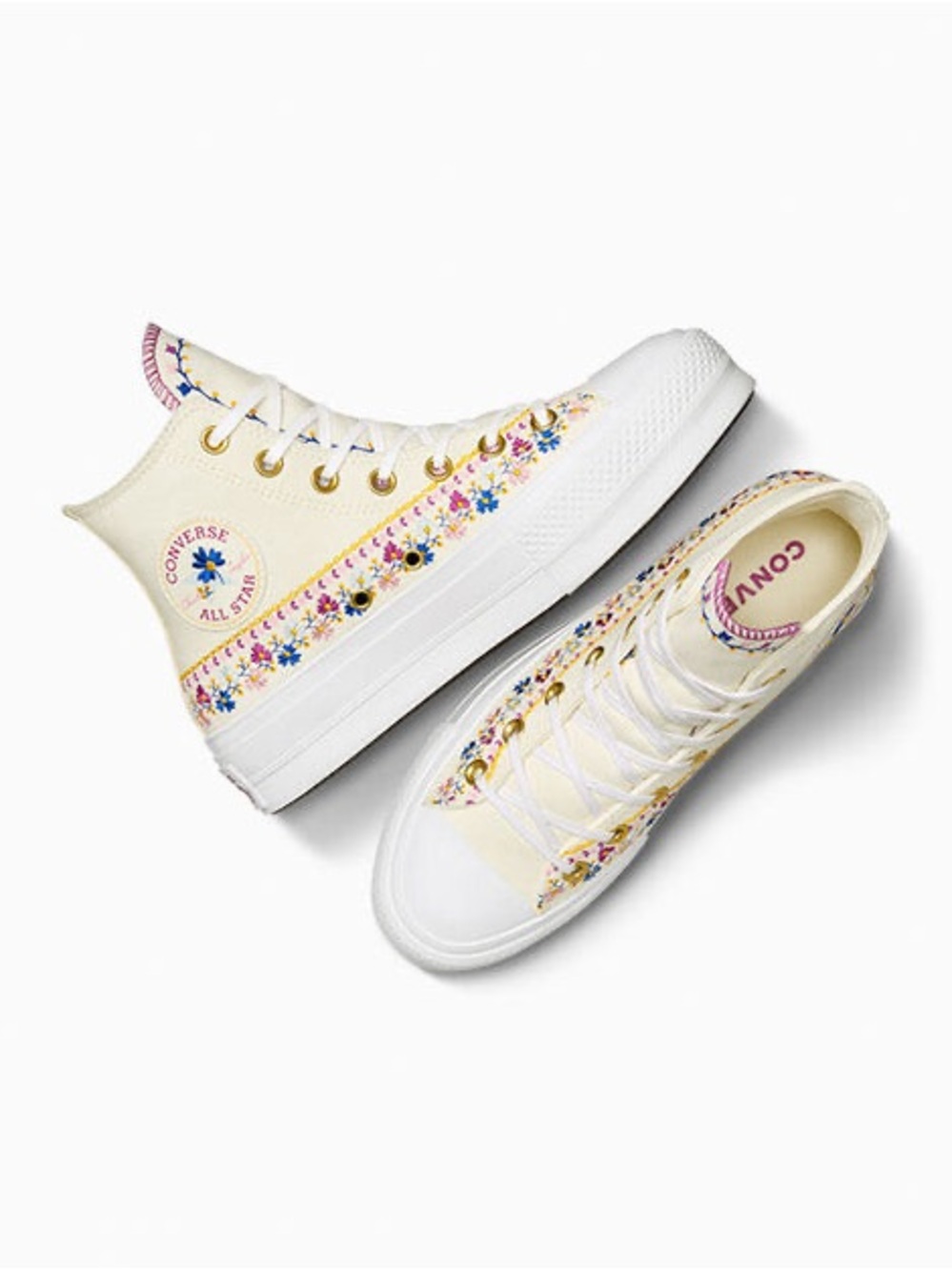 Converse Shoes High Top Floral Women’s size 8.5